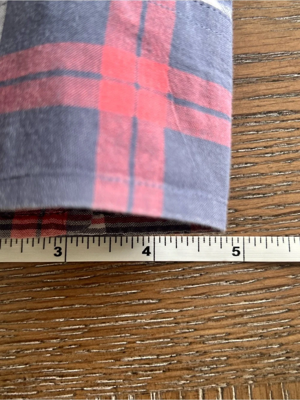 J. Crew Men's Madras Plaid Button Down Shirt Navy Red White Cotton Poplin XL